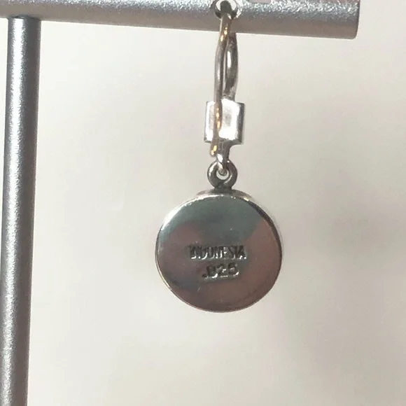 LOIS HILL Yin Yang Granulated Cutout Sterling Silver Oxidized Drop Earrings